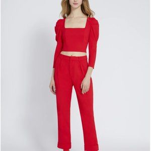 HOT red Alice + Olivia trousers
